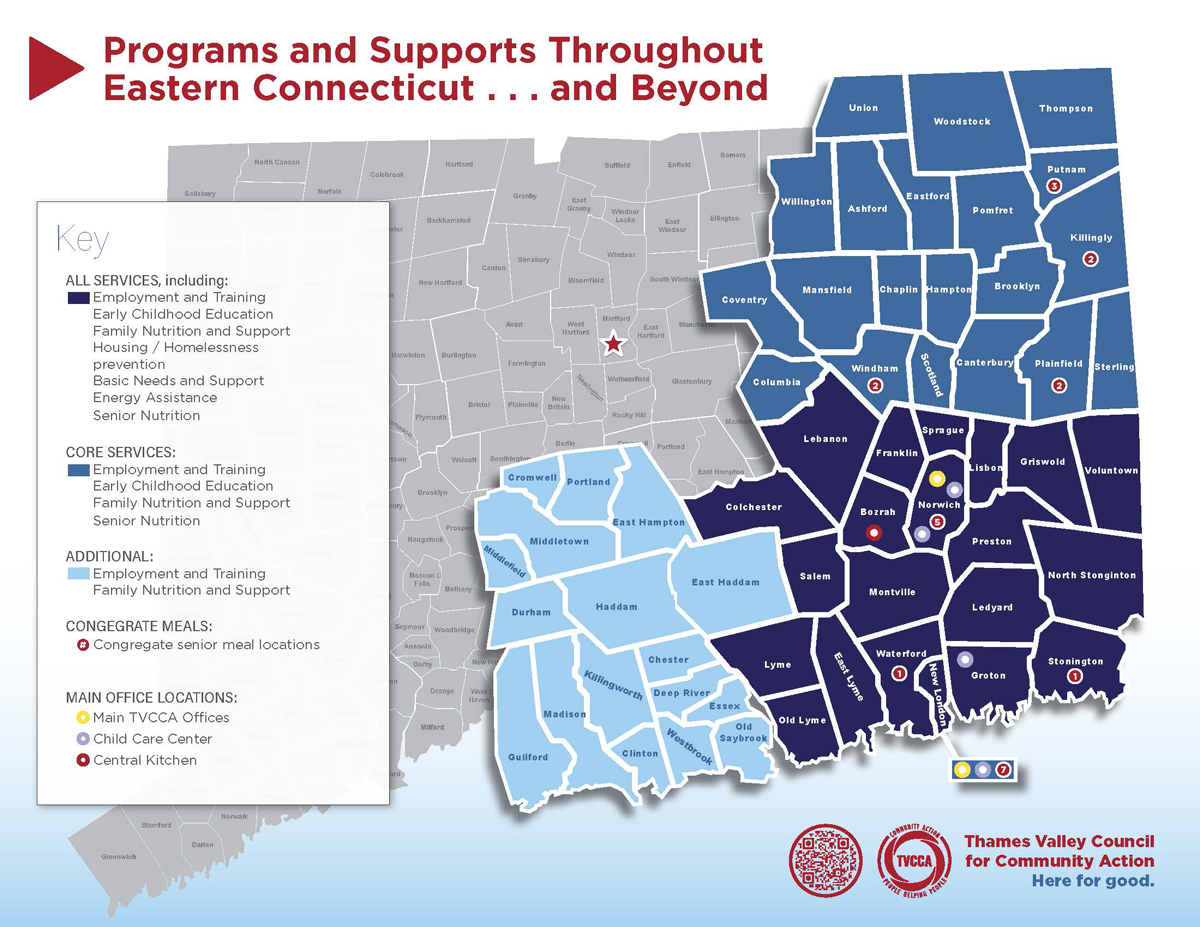 A map of our services coverage area.