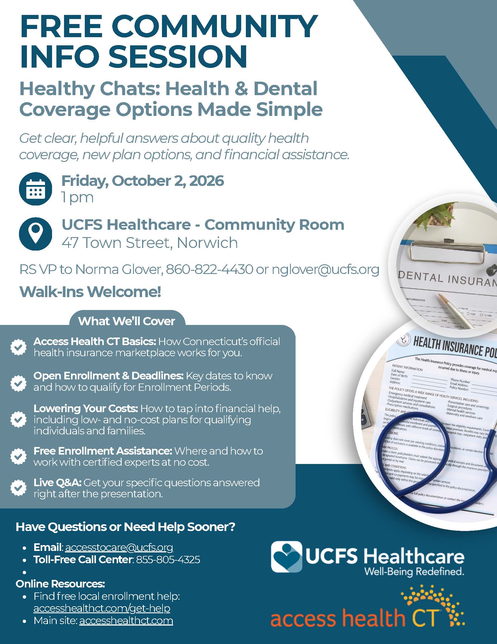 Healthy Chat event flyer.